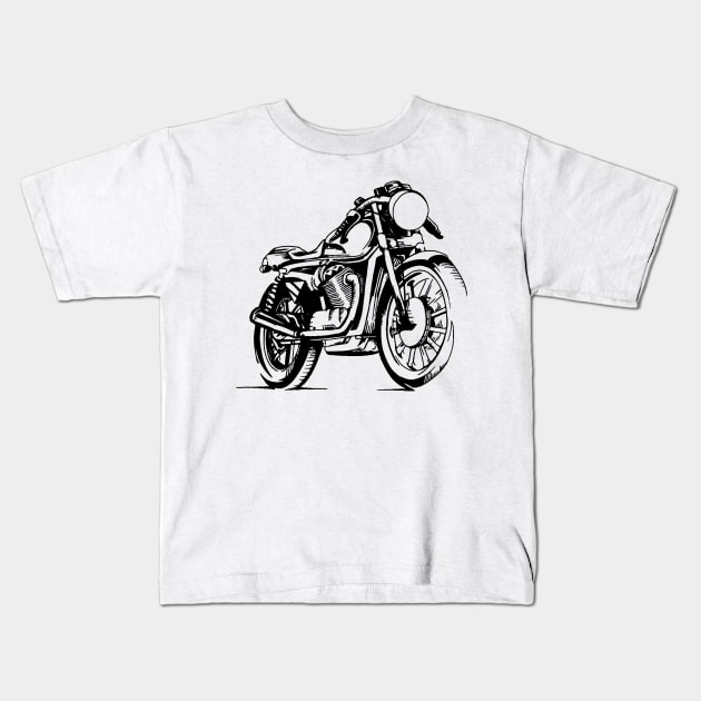 Motorcycle hand drawn Kids T-Shirt by otastd